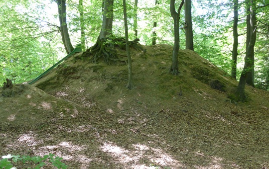 Eiskeller oder Eisgrube im Hainhaus. Er diente der Lagerung von Eiswürfeln, die in den Sommermonaten zur Getränkekühlung verwendet wurden. (Foto: N. Allmann)