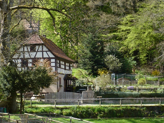 Forsthaus mit Bauerngarten im Vielbrunner Weiler Brunnthal (Foto: N. Allmann)